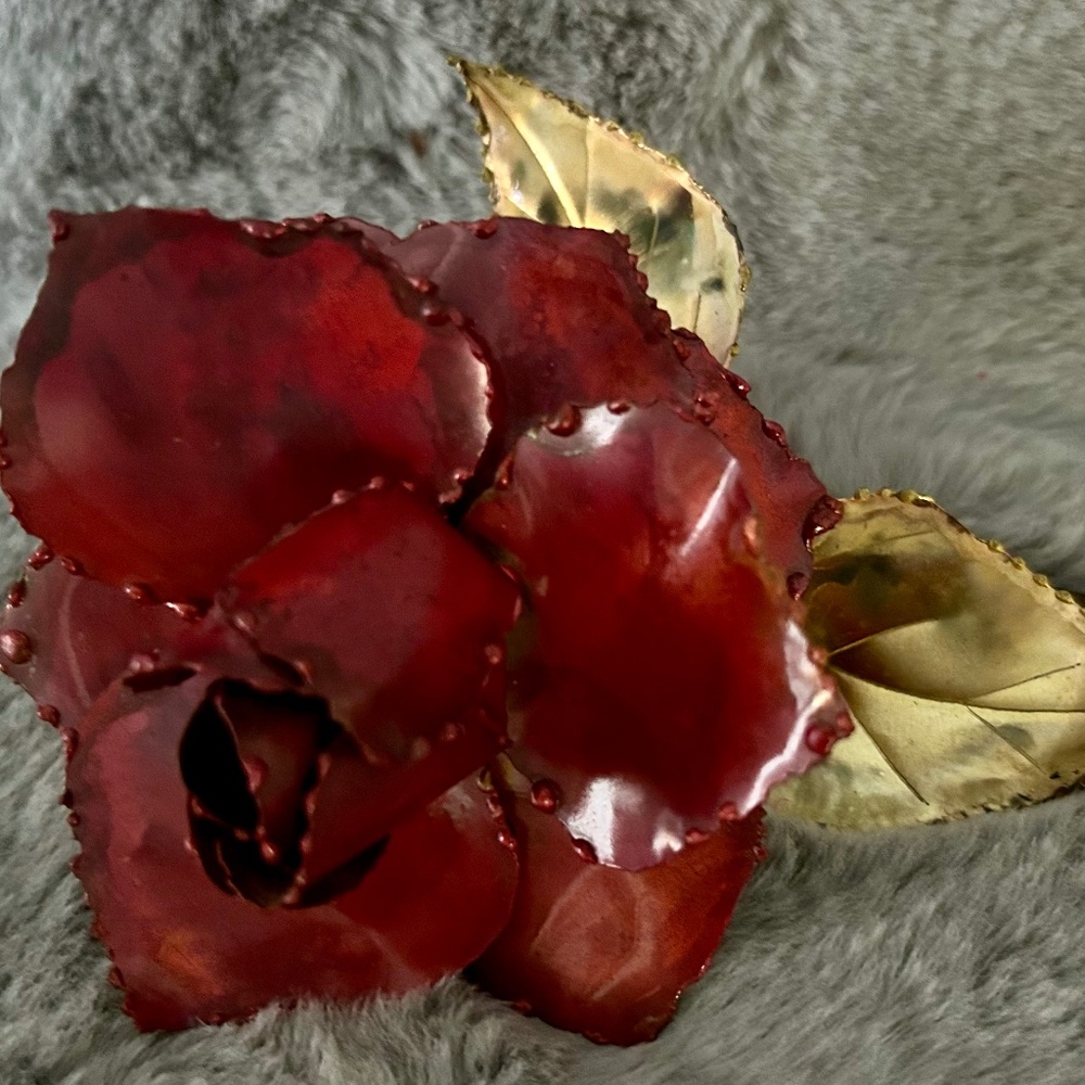 Rose Collectible, Hand Made Copper, Vintage